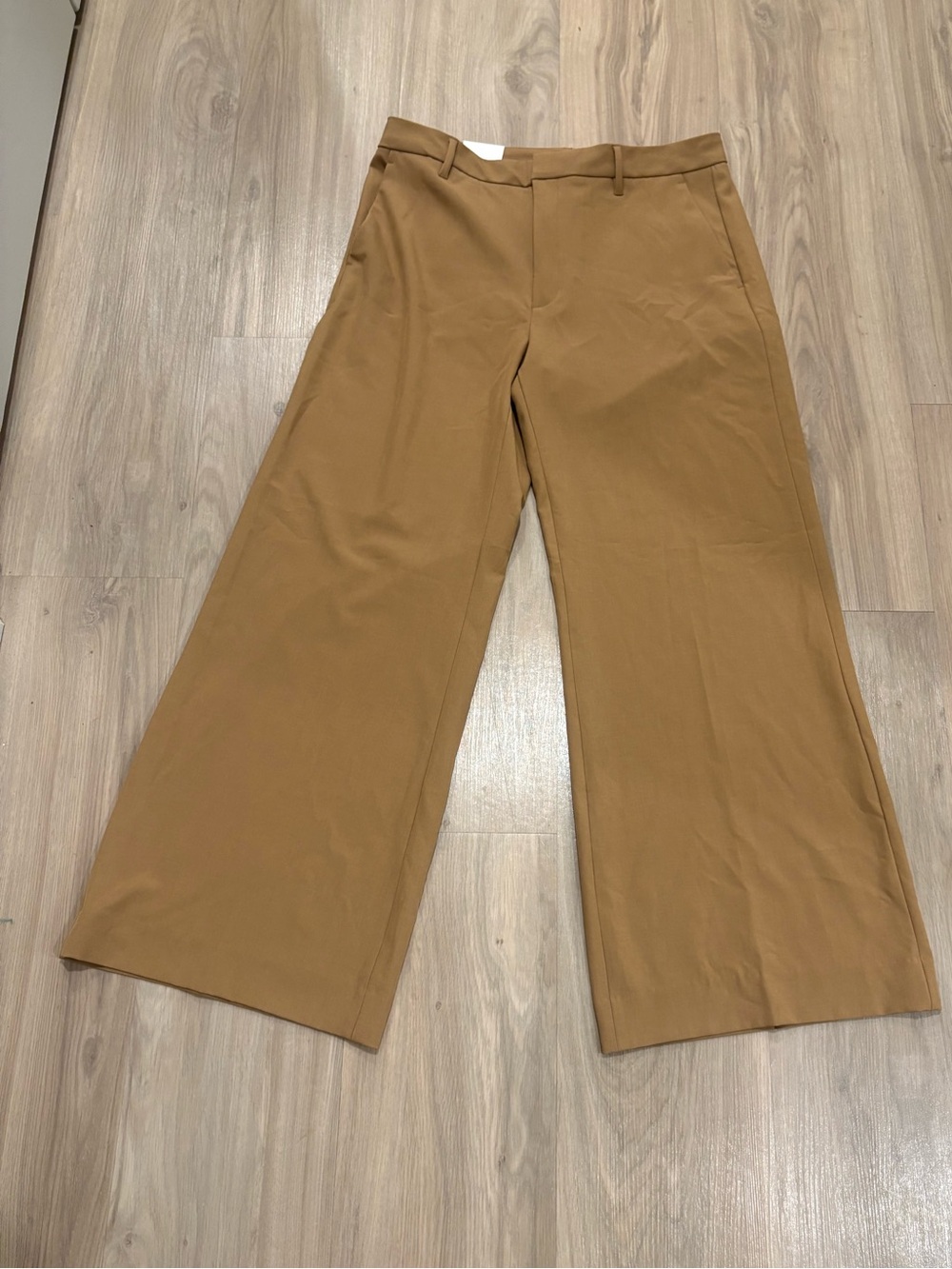 Banana Republic Wide-Leg Sculpted Stretch Trousers Camel Brown Size 12 NWT